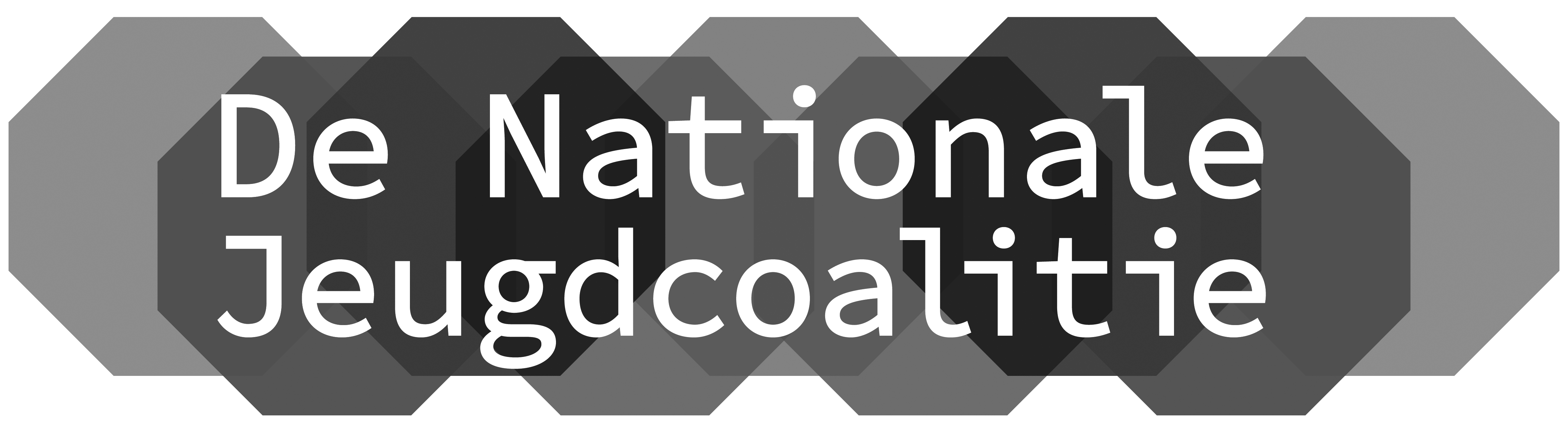De Nationale Jeugdcoalitie zwart wit logo